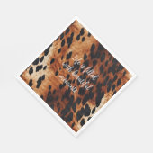 ウエスタンクリームブラウンブラックコウィド スタンダードランチョンナプキン (角)