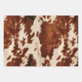 ウエスタンクリームブラウンブラックコウィド ラッピングペーパーシート (正面)