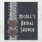 ウエスタングラムブラックレザー&ダイヤモンドワインラベル ワインラベル (シングルラベル)