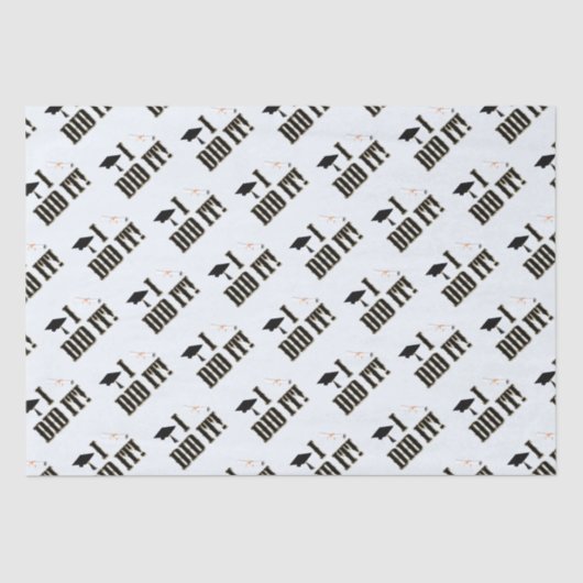 ウエスタングラードキャップと卒業証書 薄葉紙 (正面)