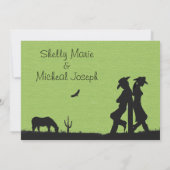 ウエスタングリーン結婚式招待状 招待状 (裏面)