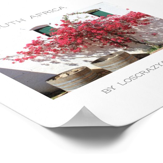 ウエスタンケープワインファーム建物シティスケープ ポスター (角)