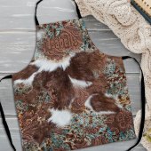 ウエスタンコウィドターコイズブラウンレザー名 エプロン