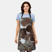 ウエスタンコウィドターコイズブラウンレザー名 エプロン (着用した状態)