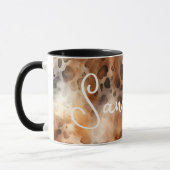 ウエスタンコウィドヒョウ印刷抽象芸術女性のカーボーイ マグカップ (左)