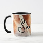 ウエスタンコウィドプリント抽象芸術素朴女性のカーボーイ マグカップ (左)