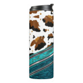 ウエスタンコウィド&ターコイズレザータンブラー タンブラー (回転左)