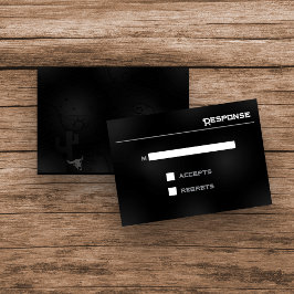 ウエスタンゴシック結婚の文房具の応答カード 出欠カード