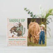 ウエスタンサドルを上げて誕生日に参加 招待状 (スタンド正面)