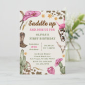 ウエスタンサドルを上げて誕生日に参加 招待状 (スタンド正面)