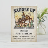 ウエスタンサドルを上げて誕生日に参加 招待状 (スタンド正面)