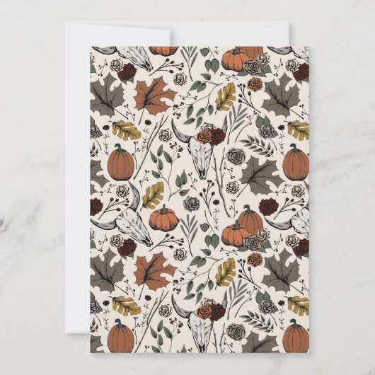 ウエスタンサンクスギビングカウズスカル秋ハーベスト 招待状 (裏面)