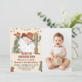 ウエスタンサンタウィンターオネダーランドクリスマス誕生日 招待状 (スタンド正面)