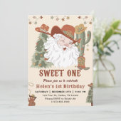 ウエスタンサンタクッキーズスイートワンクリスマス誕生日 招待状 (スタンド正面)