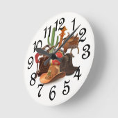 ウエスタンシェリフ ラウンド壁時計 (傾斜)