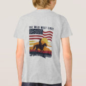 ウエスタンシャツのメンズ、メンズウエスタンシャツ、メンズ・ウエ トライブレンドＴシャツ (裏面)