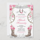 ウエスタンシルバーピンクフローラチャラキンセニェラ 招待状 (正面)
