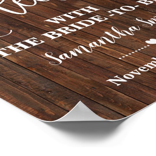 ウエスタンスタイルの結婚式 ブライズ・トゥ・ビーとティータイム ポスター (角)