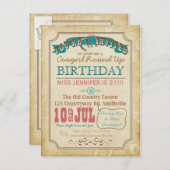 ウエスタンスタイルはがき招待状 インビテーションポストカード (正面/裏面)