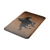 ウエスタンスタイルギャロピンホース&カウボーイ バスマット (アングル)