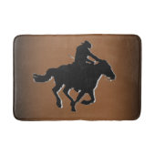 ウエスタンスタイルギャロピンホース&カウボーイ バスマット (正面)