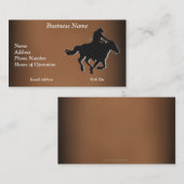 ウエスタンスタイルギャロピンホース&カウボーイ 名刺 (正面/裏面)