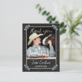 ウエスタンスタイル卒業写真サンキューカード サンキューカード (スタンド正面)