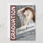 ウエスタンスタイル卒業招待状 招待状 (正面)