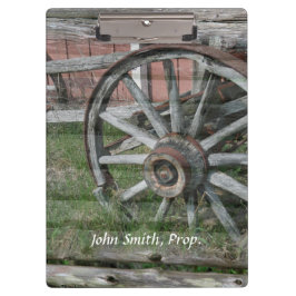 ウエスタンスタイル素朴ワゴンホイールのクリップボード クリップボード