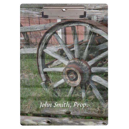 ウエスタンスタイル素朴ワゴンホイールのクリップボード クリップボード (正面)