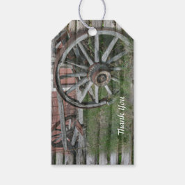 ウエスタンスタイル素朴ワゴンホイールギフトラベル ギフトタグ