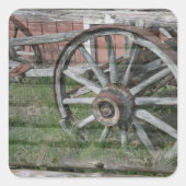 ウエスタンスタイル素朴ワゴンホイールシール スクエアシール (正面)