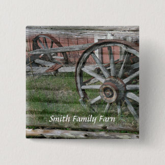 ウエスタンスタイル素朴ワゴンホイールピンボタン 缶バッジ