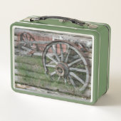 ウエスタンスタイル素朴ワゴンホイールランチボックス メタルランチボックス (裏面)