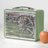 ウエスタンスタイル素朴ワゴンホイールランチボックス メタルランチボックス (インサイチュ)