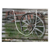 ウエスタンスタイル素朴ワゴンホイール抱き枕 ラージペーパーバッグ (裏面)