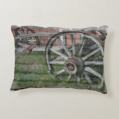 ウエスタンスタイル素朴ワゴンホイール装飾用クッション アクセントクッション (裏面)