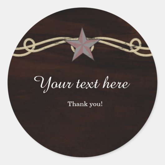 ウエスタンスターカントリー木造パーティー好意ステッカー ラウンドシール (正面)