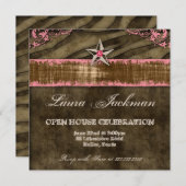 ウエスタンスターフォトカードコーラルグラードゼブラスエード2 招待状 (正面/裏面)