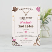 ウエスタンセカンド誕生日セカンドロデオカウボ素朴ボーイ 招待状 (スタンド正面)