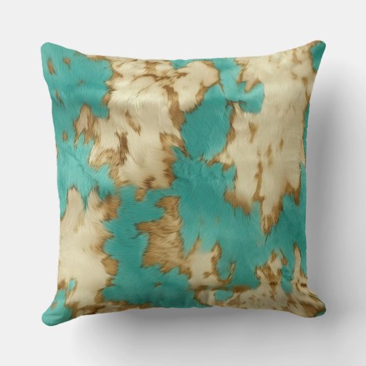 ウエスタンターコイズブラウンクリームコウィド クッション (裏面)