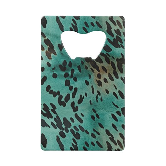 ウエスタンターコイズ クレジットカード栓抜き (正面)