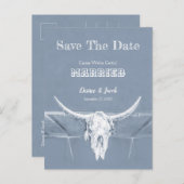 ウエスタンダスティブルーホワイト素朴動揺してヴィンテージ ポストカード (正面/裏面)