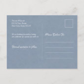 ウエスタンダスティブルーホワイト素朴動揺してヴィンテージ ポストカード (裏面)