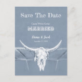 ウエスタンダスティブルーホワイト素朴動揺してヴィンテージ ポストカード (正面)