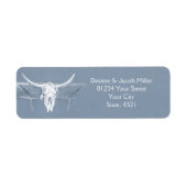 ウエスタンダスティブルーホワイト素朴動揺してヴィンテージ ラベル (正面)