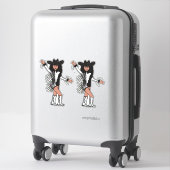 ウエスタンダンサー白黒フリンジ#2 シール (スーツケース)