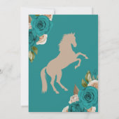 ウエスタンチャロターコイズティール（緑がかった色）バラキンセアニェラ 招待状 (裏面)