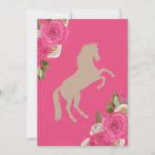 ウエスタンチャロピンクローゼズホースキンセアニラ 招待状 (裏面)