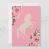 ウエスタンチャロ赤面ピンクローズホースキンセアニラ 招待状 (裏面)